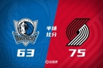 半场战报-开拓者75-63领先独行侠 杨瀚森4分钟1助2犯规 弗拉格9分